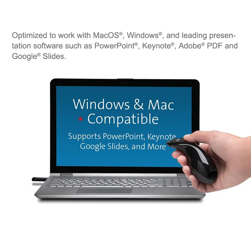 
Hot Sale Ultimate Presenter with Virtual Pointer Technology USB Wireless Laser Air Mouse 