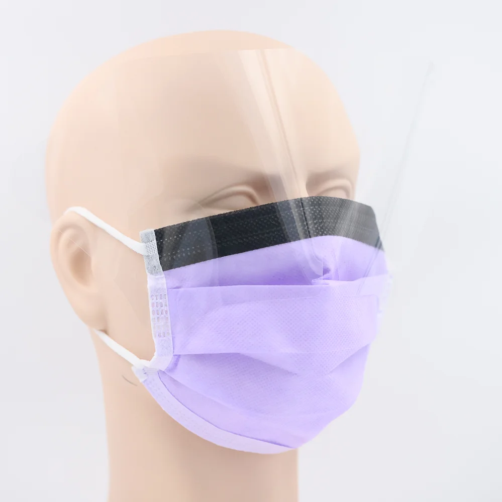 disposable facemask with shield mask with visor face mask with clear shield surgical mask with designs