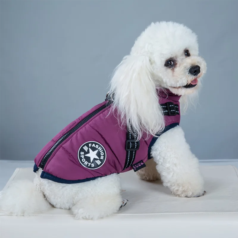 Ropa De Perro Large Pet Apparel Jacket With Harness Waterproof Big Dog Coat Designer Dog Clothes