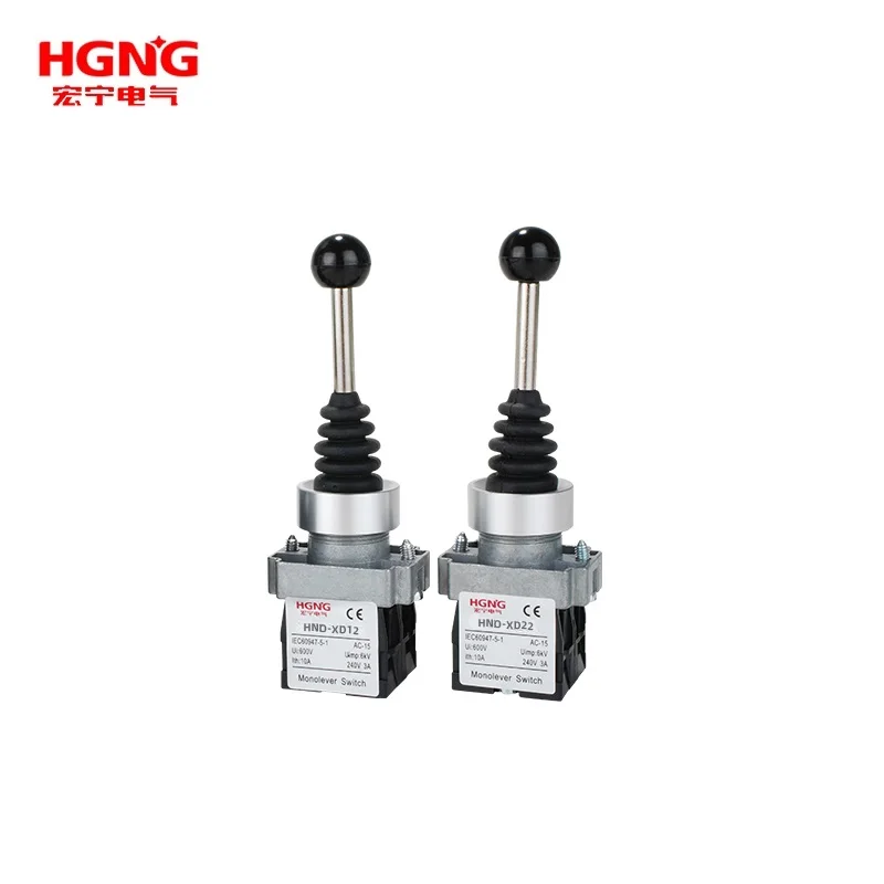 22mm HND-XD22 Joystick Switch 2 NO 2NC Joystick Switch Controller Momentary Self Locking 2 Way Rotary Cross Switches