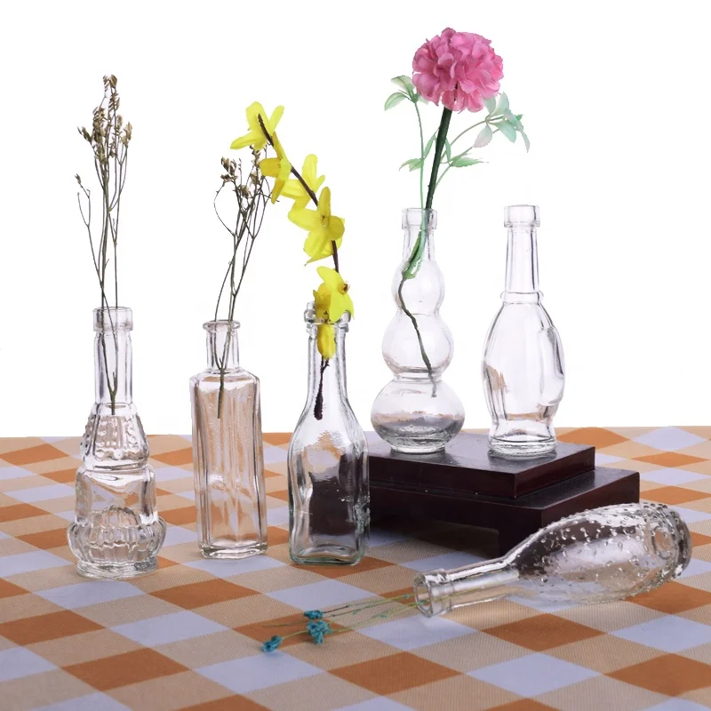 Стеклянные мини бутоны домашние товары декоративная ваза маленькая