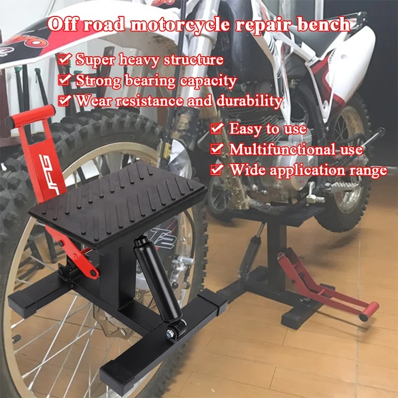 Bikes ATVs Wide Deck Adjustable Height Motorcycle Repair Center Lift Jack Stand