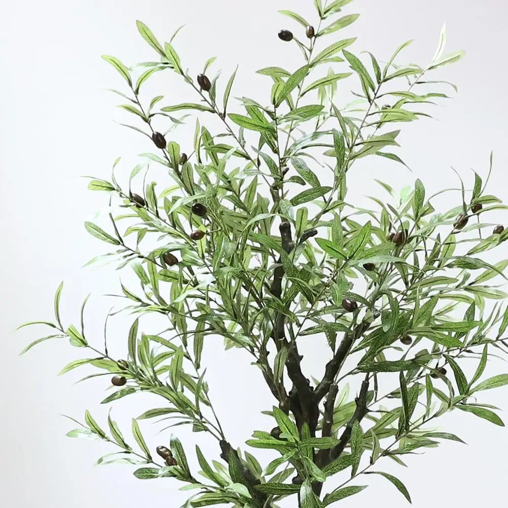 Artificial olive tree lifelike high simulation thickening non-woven leaves plastic bonsai green plants