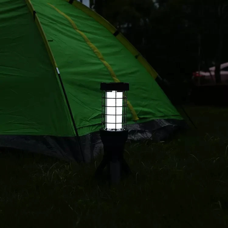 Super Bright 650 Lumen Adjustable USB Rechargeable 360 Cob Camping Work Led Light Lamp Tripod with hook