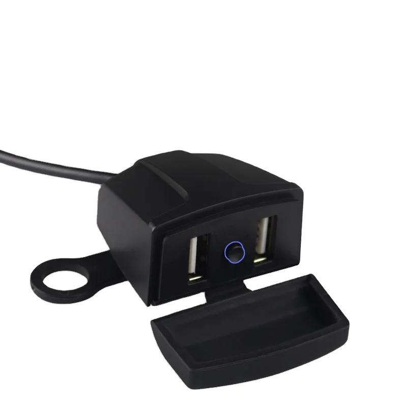 2021 New Accessories Motorbike 3A Quick Charging 12 -24V Motorcycle Dual USB Waterproof Phone