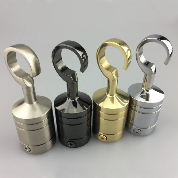 Snap hook cup support bracket end cap fitting for traffic barrier handrail railing rope