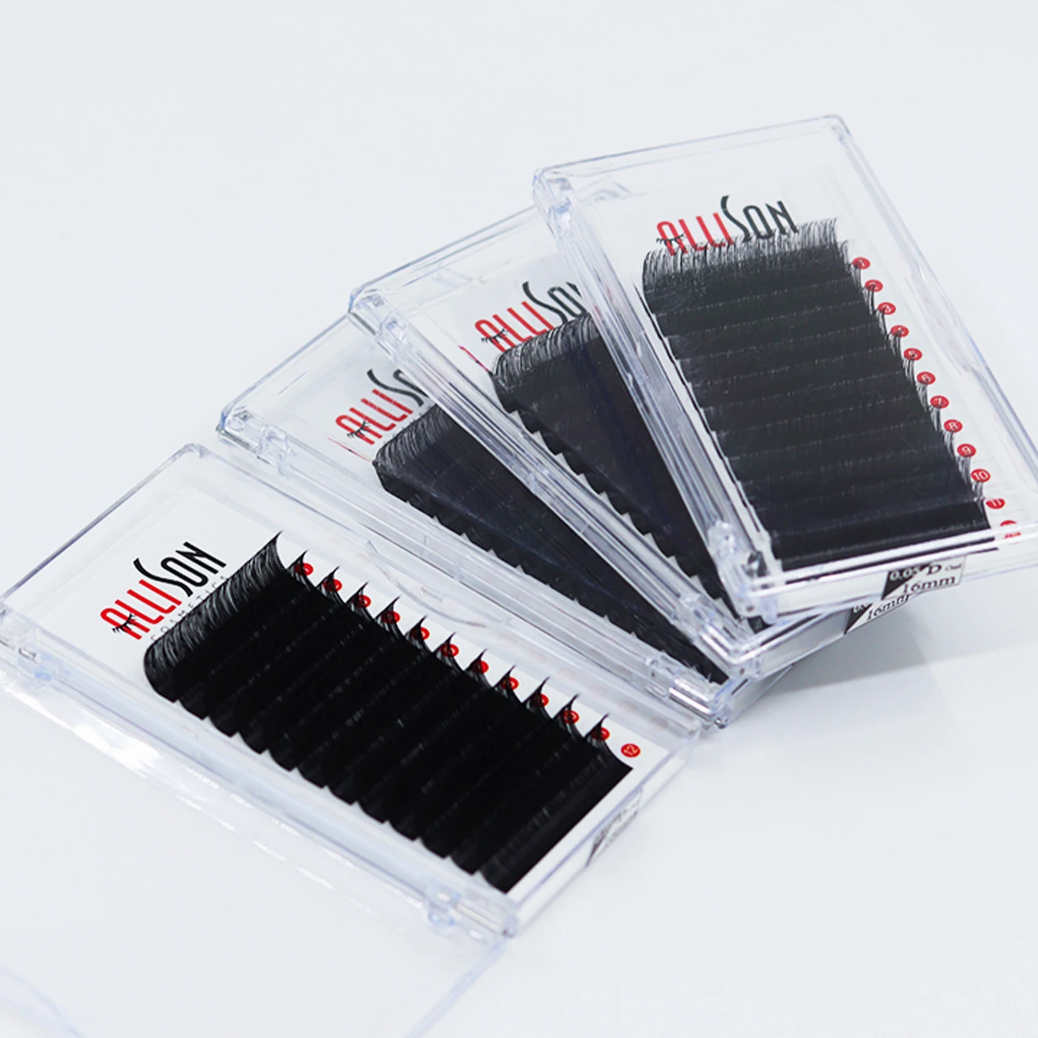 Cashmere Lash Extensions Tray 02 0.03 0.05 Premium Matte Black Volume Lash Trays Wholesale 8 25 Eyelash Extension Supplies Trays