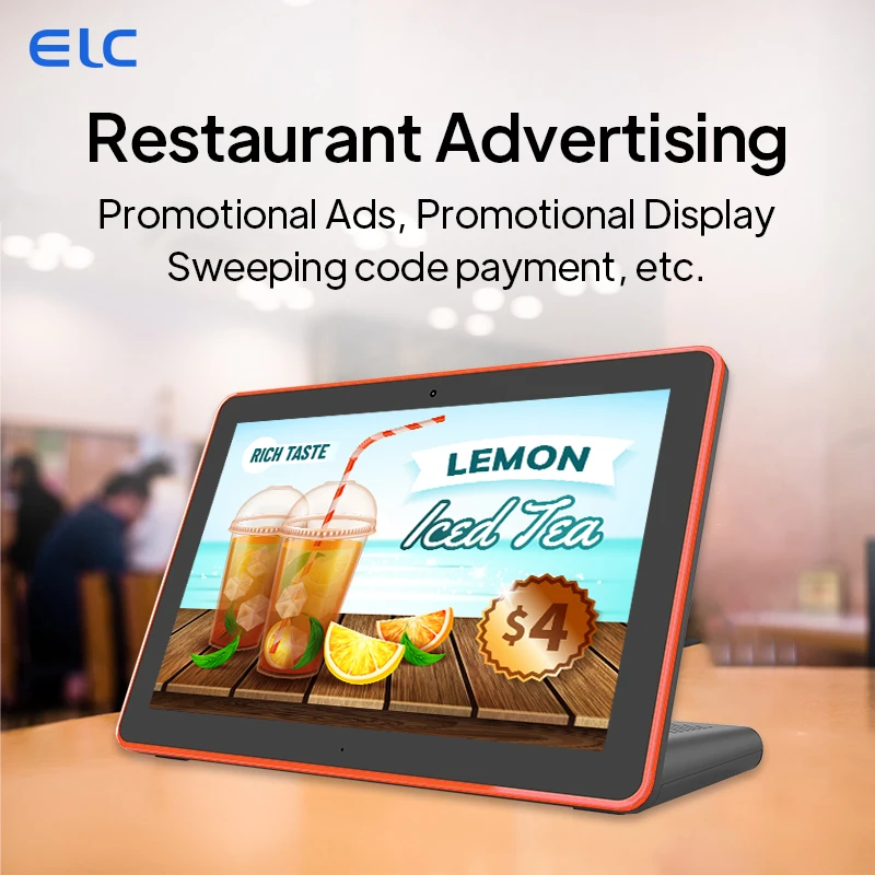 WL1087T(2020) 10.1 Inch L -shaped POE Touch Screen Dual Speaker Light Tablet PC with Quad Core Android 6.0 Capacitive Screen