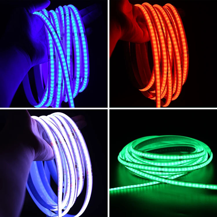 New high density 576chips RGB COB LED strip dotless 12V 24V COB RGB LED strip light