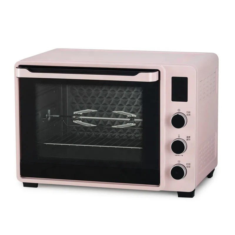 40L 2022 Pink fashion oven digital timer big electric oven