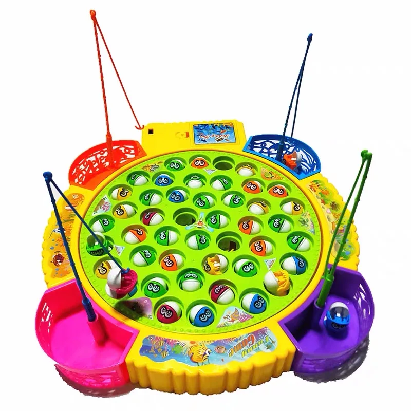Hot Toys Battery Operated Board Games Interactive Games Family Games Plastic Fishing Toy Set With Music Big Play Set