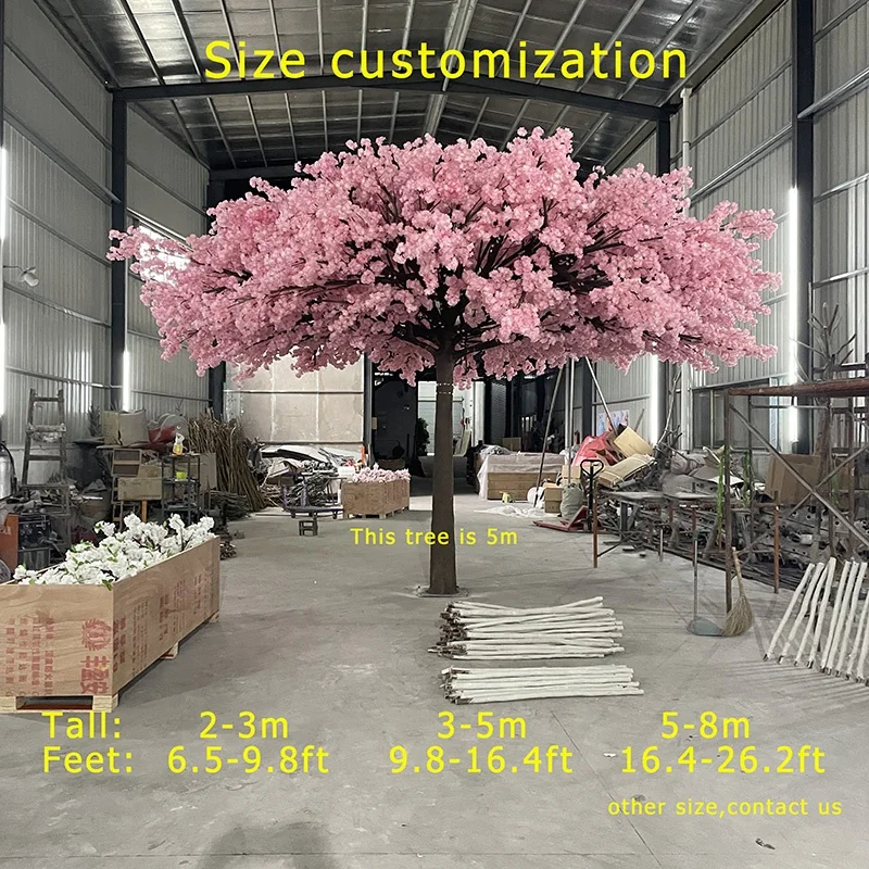 Sen Masine Sakura Trees Outdoor Landscape Decorative Factory High Simulation Custom 2m Height Artificial Cherry Blossom Tree