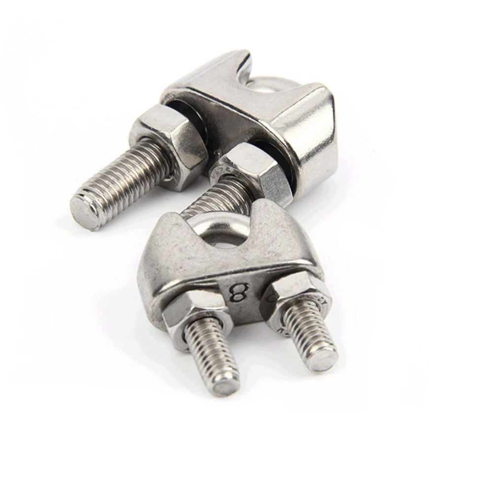 Marine Lock Head Wire Rope Clamp Sleeve M3 M10 M12 M18 Stainless Steel 304 U Bolt