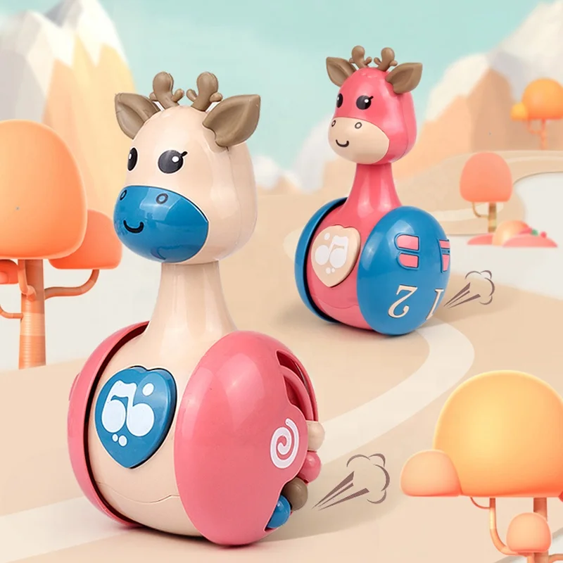 Hot Selling Cute Funny Baby Plastic Toys Baby Toys Educational Learning Baby Tumbler Toy