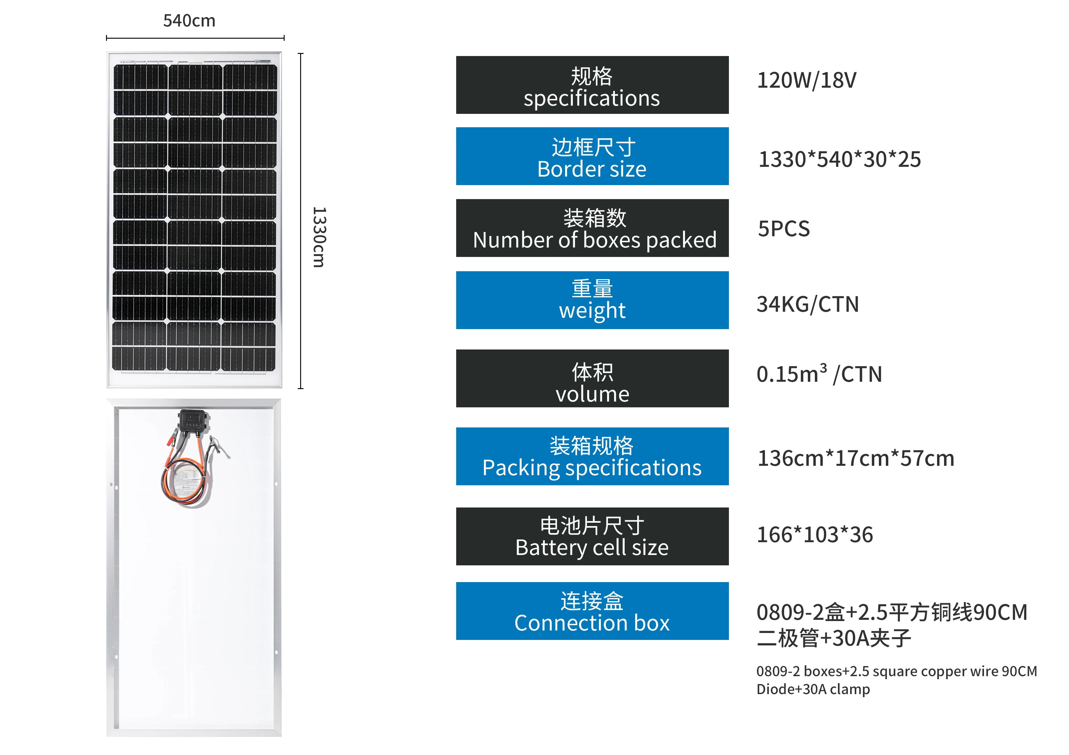Spot outdoor power generation solar panel wholesale monocrystalline solar panel small component solar energy Battery board