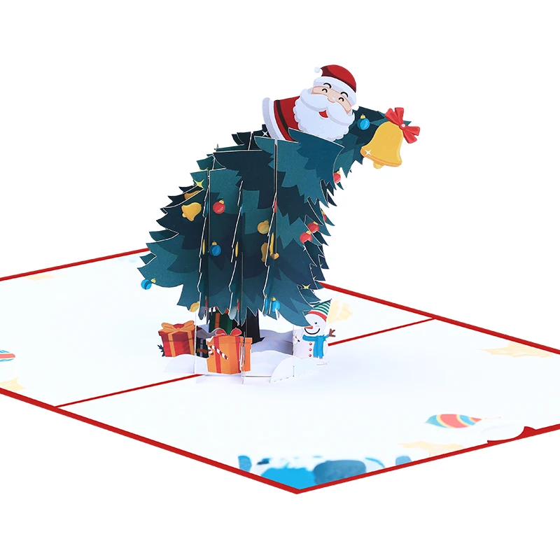 New Design  Best Price 3D Pop Up Christmas Thank You Cards Handmade Pop Up Greeting Cards From China