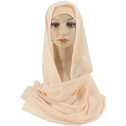 RTS Two Piece Set Hijab Chiffon Scarf With Matching Color Underscarf Headscarf Ready To Ship chiffon hijab and matching undercap