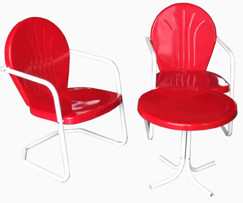 Набор уличных металлических садовых столов и стульев