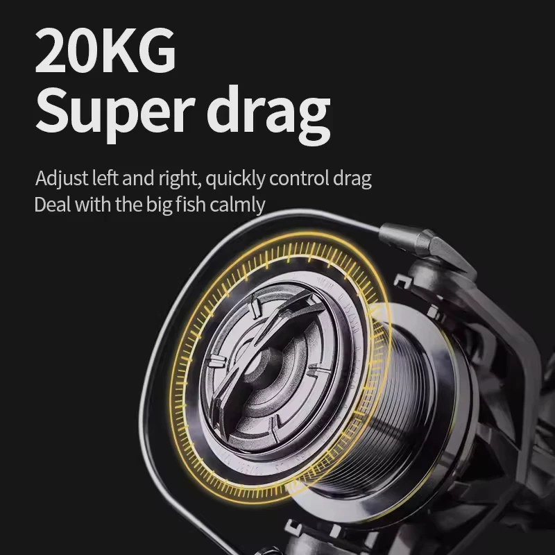 Wholesale NGK 8000 - 14000 Max Drag big Long Cast Carp Reel Tuna Bass Sea Saltwater Freshwater Metal Fishing Spinning Reels