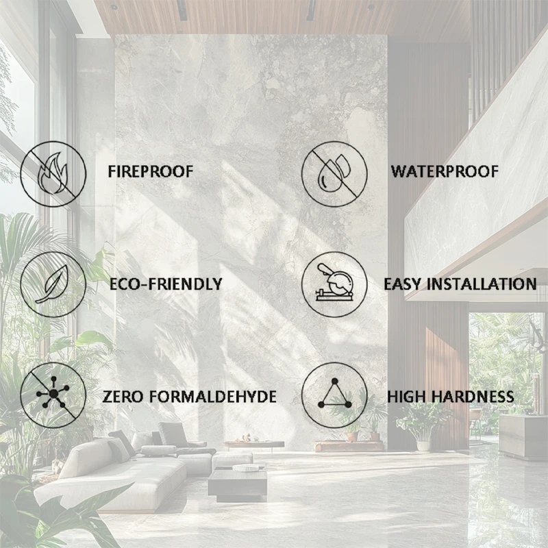 Modern UV Marble PVC Wall Panels Waterproof Sheet PVC Cladding Boards for TV Board for Hotels and Halls