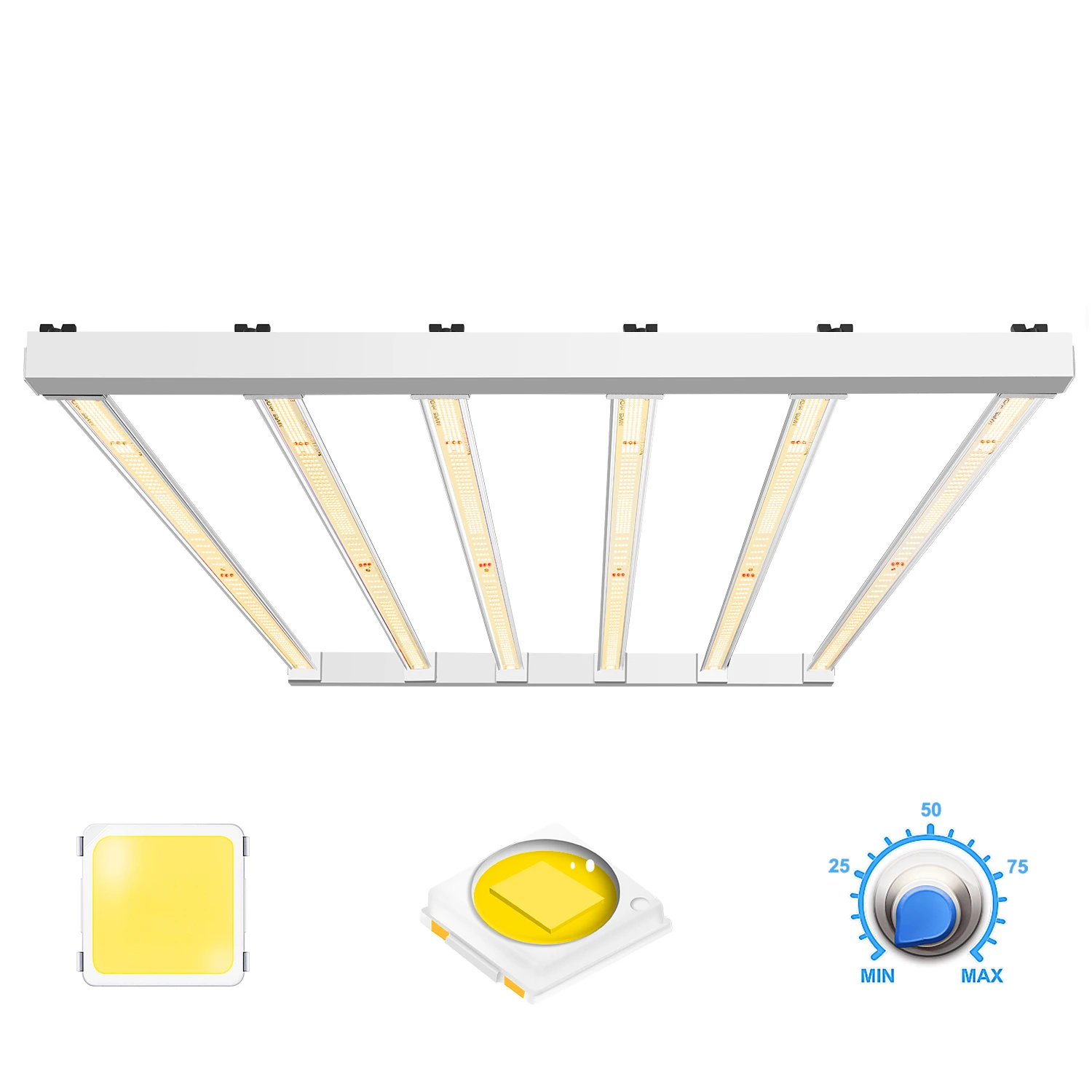 MarsHydro 4x4ft FC-E4800 Grow Light Full Spectrum UV IR Movable LED Bar Commercial Grow Light Dimmable Led Grow Lights