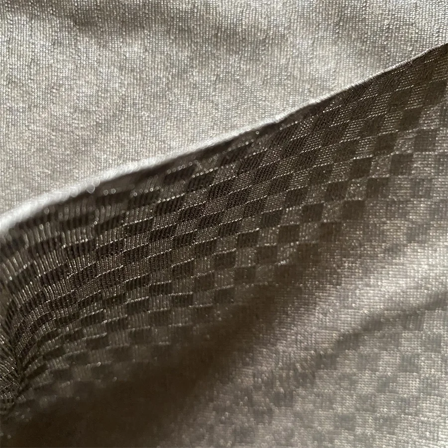 Silver Fiber Full Silver Weft Knitted Elastic Fabric Touch Screen Fabric