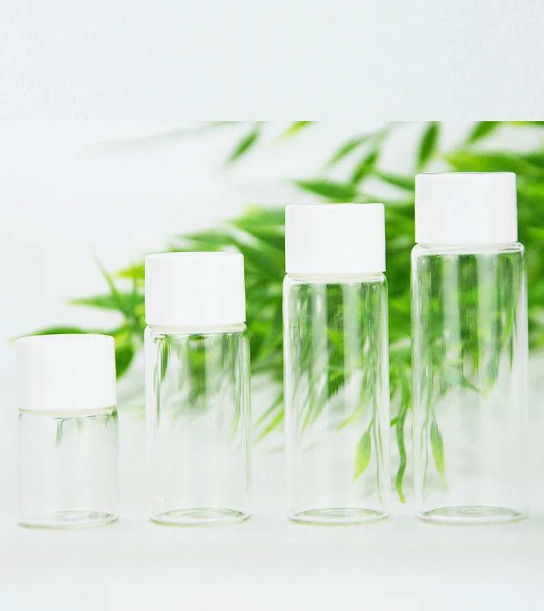 New Type Of Lid Thickened Lead-free Glass Small Medicine Grade Bottle Transparent Glass Sealed Jar Medical Capsule Bottle Jar