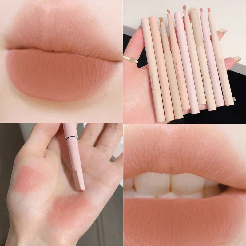 Automatic Creamy Face Makeup Nude Vegan Lipstick Waterproof Pigment Lip Liners Pencil Custom Private Label Lip Liner Pencils