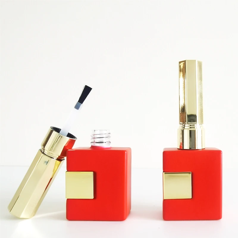 15ml polish bottle nail gel lacquer packaging bottles gold matt empty silver