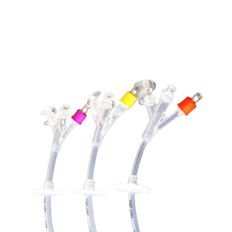 Single use silicone Gastrostomy Tube  X-Ray line supplier Ultra-short catheter design The multi-function connector 12-24F CE ISO