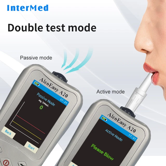 Portable Handheld  Professional Alcohol Tester Digital Alcohol Tester Touch Screen Breathalyzers