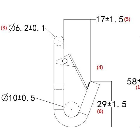 1 дюйм, 800 кг, оборудование для безопасности, снаряжение, крепление груза, двойной J крюк, Проволочная защелка