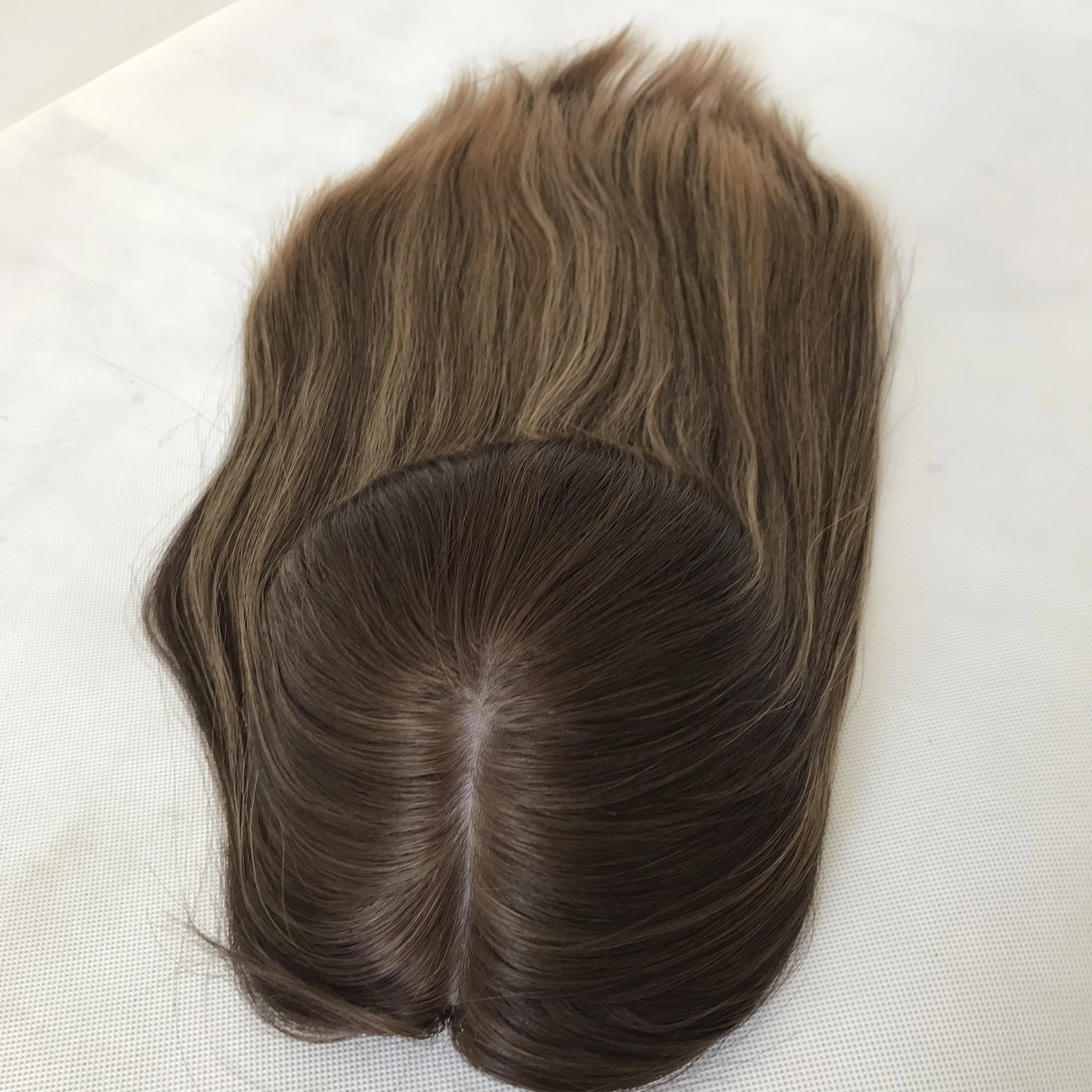 LBW Wig Factory Fast Shipping Virgin Brazilian Human Hair 8*8 Inches Silk Base  Kosher Jewish Topper For Women