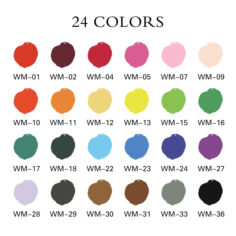 Mobee P-605 24colors washable marker water based art kit children non toxic art sketch pen kids colorful washable marker