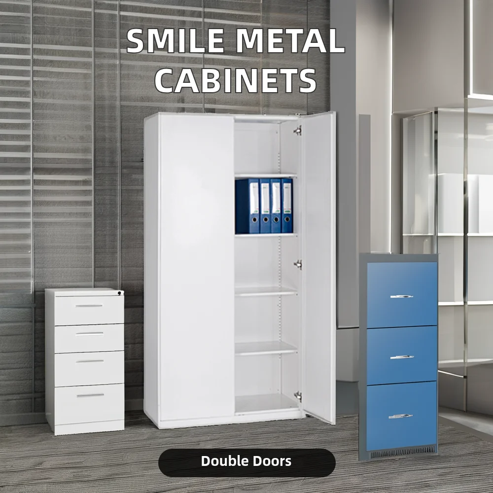 OEM Custom High Quality Steel Filing Cabinets Double Door Metal Storage with Bending Type Sheet Metal Fabrication