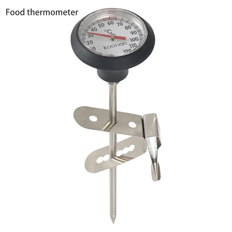 Stainless steel pointer type barbecue meat kitchen cooking coffee pot milk foaming food thermometer