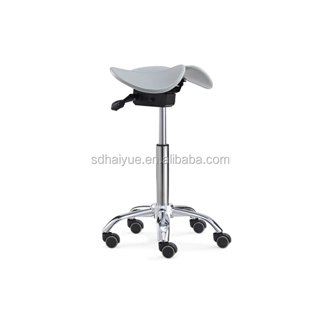 Ergonomic Plywood Saddle Seat Shaped Designer Use Stool HY5009