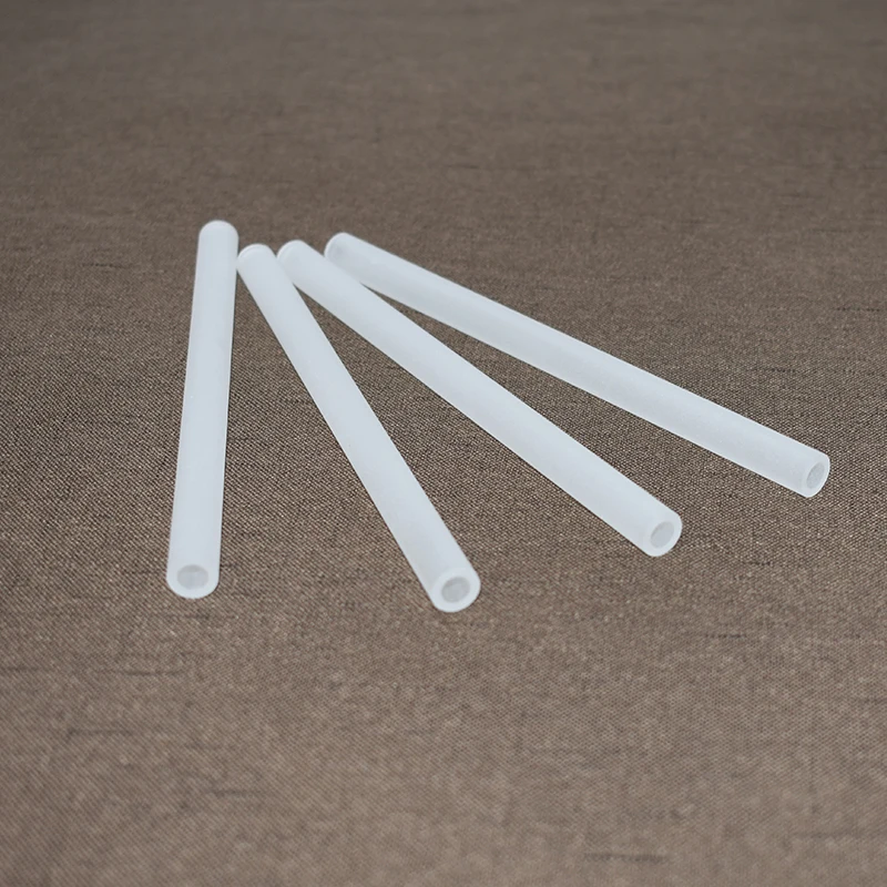 Customized White Frosting borosilicate COE 3.3 Glass Tubing Pipe for construction and decoration