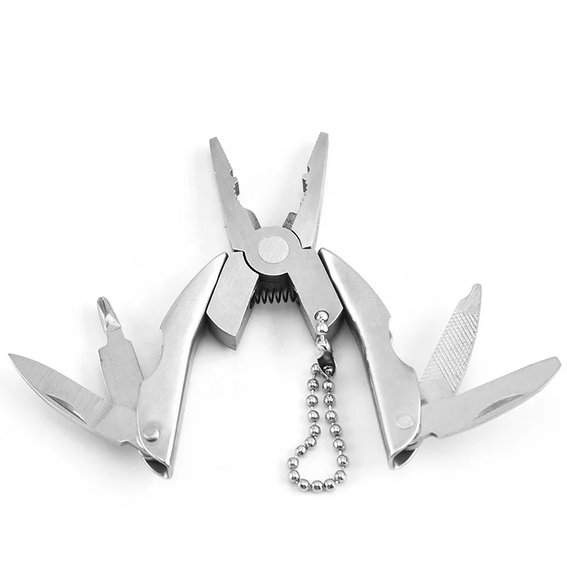Multi Function Folding Pocket Tool Plier Knife Keychain Screwdriver Promotional Gifts Key Rings