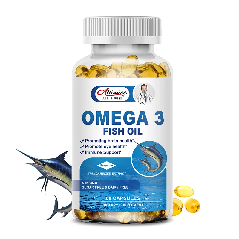 Private Label 60 шт. рыбий жир Softgel Капсула EPA DHA капсула для усиления иммунитета