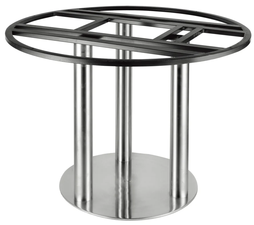 dining gold high quality used restaurant iron 3 leg stainless steel designer polished table base