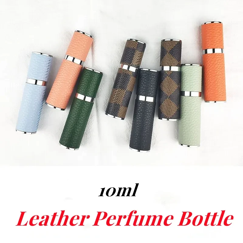 Wholesale 10Ml Leather Refillable perfume glass bottle Perfume Atomizer Mist Spray Bottle