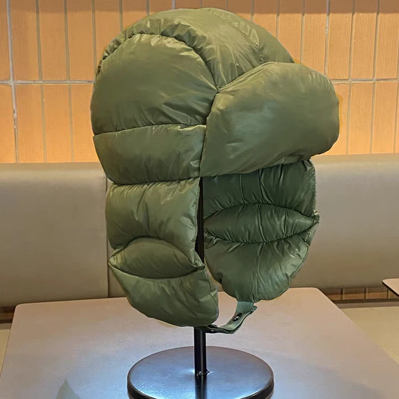 Winter Warm Down Hat With Ear Flaps Antifreeze Comfortable Outdoor Unisex Sport Cap For Hiking Climbing Skiing Cycling