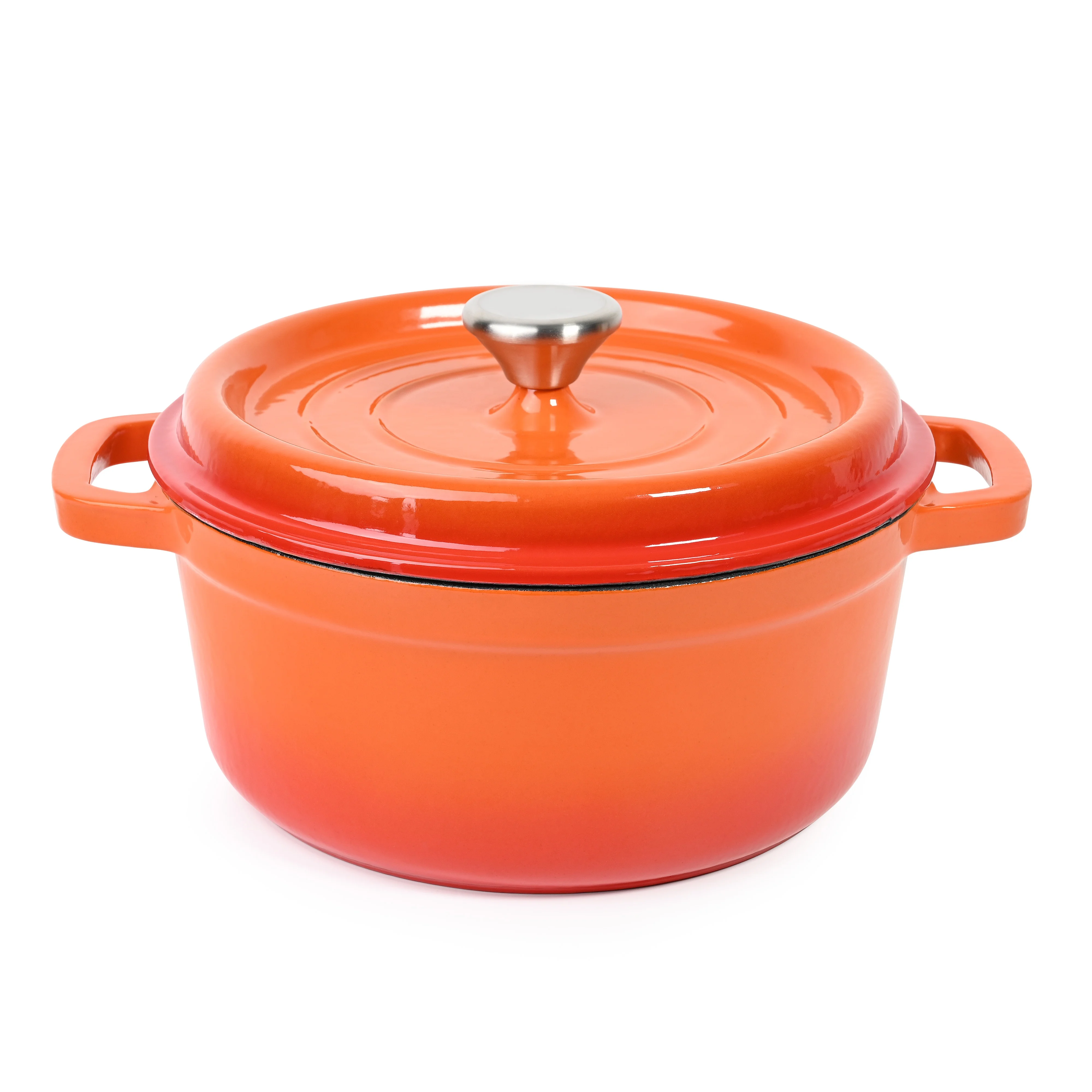 Raylon Kitchen Wares Wholesale non Toxic Premium Enameled Cast Iron Pot Arch Handle Cast Iron Cookware
