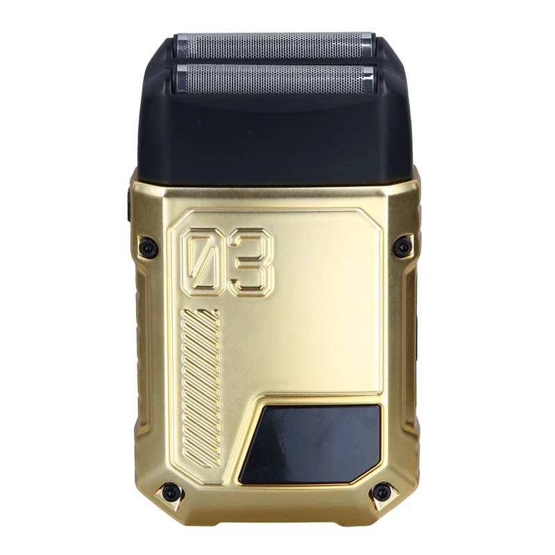 USB Rechargeable Cordless Gold Metal barbers hair beard Foil electric shaver for men electric razors bald head shaving machine