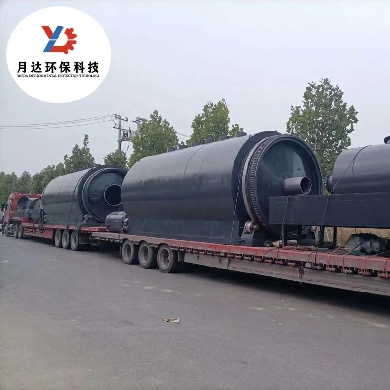 continous waste tyre pyrolysisto fuel oil machine used tyre pyrolysis plan with automatic feeding equipment