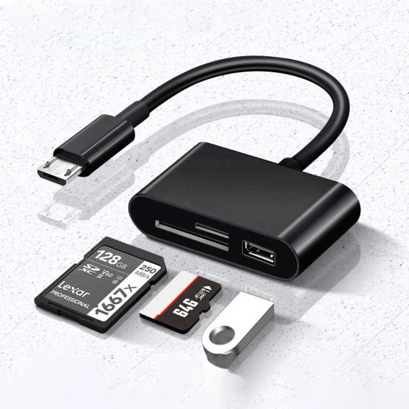 New 2022 All in one usb 3 in 1 type c micro otg usb tf sd memory card reader