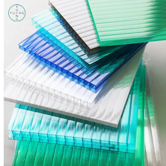 Environmental protection roofing materials heat resistant flexible UV polycarbonate hollow sun sheet
