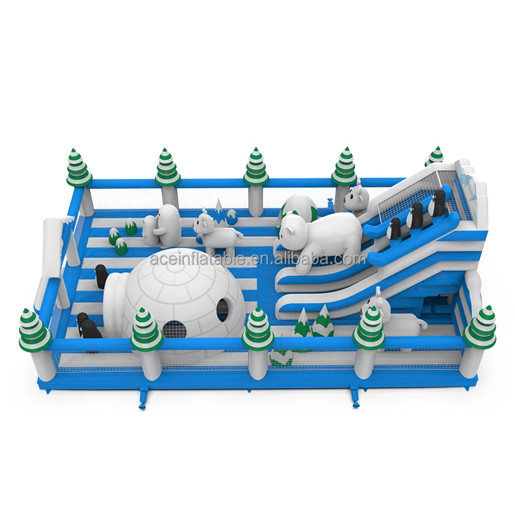 commercial Antarctic inflatable fun city playground inflatable castle and indoor amusement equipment inflatable theme park