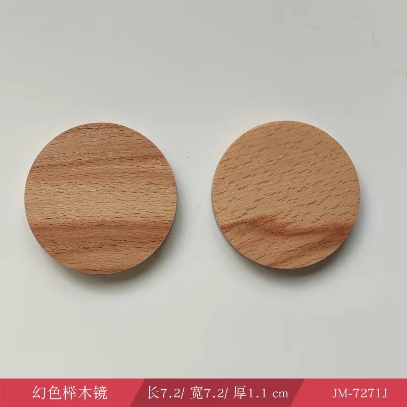 Wood Makeup Mirror Portable Round Mirror Giveaway Personalized Gift Engraved Logo Mirror